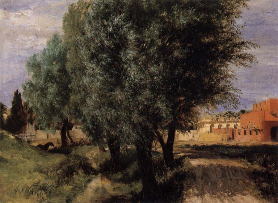 Adolph von Menzel Building Site with Meadow